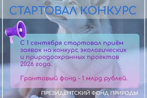 Стартовал прием заявок на конкурс экологических проектов 2026 года!